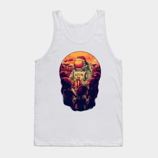 Astronauts aliens Mars contact Tank Top